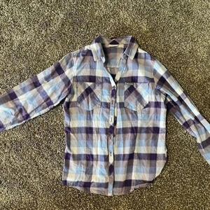 Columbia Size Small women’s flannel blue purple